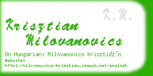 krisztian milovanovics business card